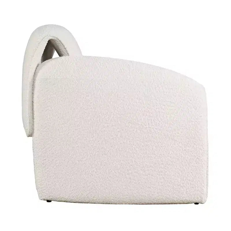 Fauteuil d'appoint rembourré Jofran Dolce Mid-Century Modern à angle incurvé