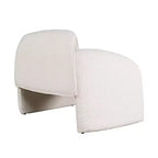 Fauteuil d'appoint rembourré Jofran Dolce Mid-Century Modern à angle incurvé