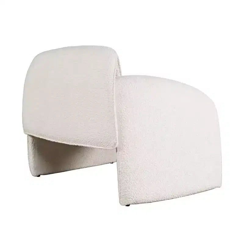 Fauteuil d'appoint rembourré Jofran Dolce Mid-Century Modern à angle incurvé
