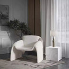 Fauteuil d'appoint rembourré Jofran Dolce Mid-Century Modern à angle incurvé