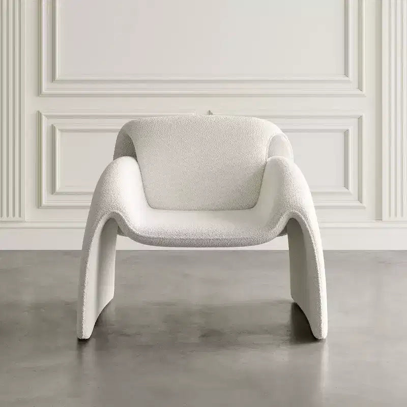 Fauteuil d'appoint rembourré Jofran Dolce Mid-Century Modern à angle incurvé