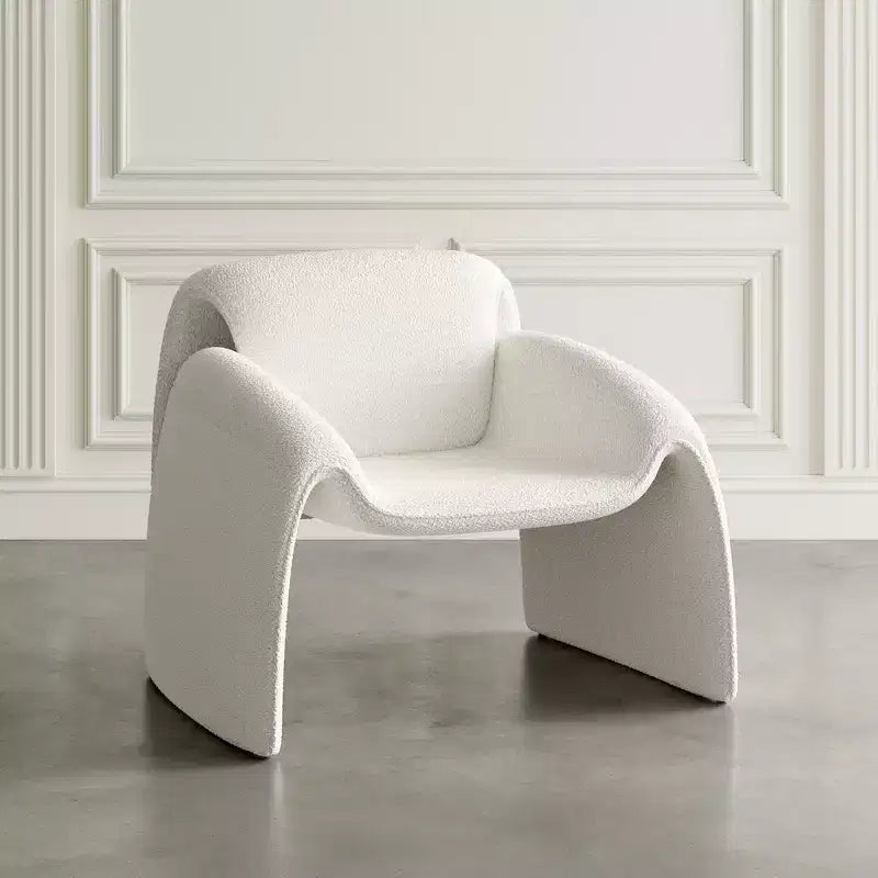 Fauteuil d'appoint rembourré Jofran Dolce Mid-Century Modern à angle incurvé