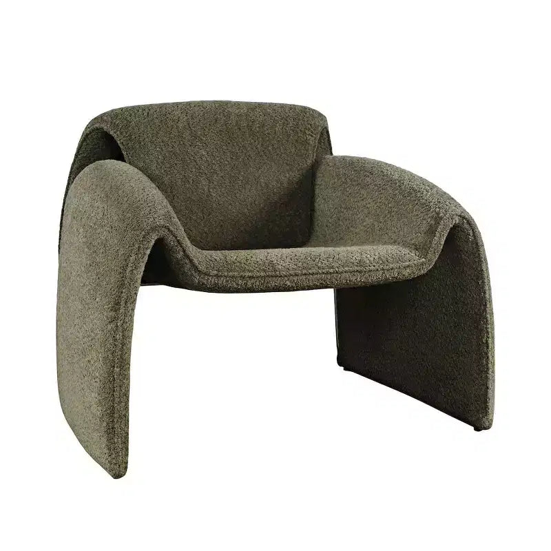 Fauteuil d'appoint rembourré Jofran Dolce Mid-Century Modern à angle incurvé