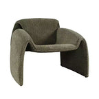 Fauteuil d'appoint rembourré Jofran Dolce Mid-Century Modern à angle incurvé