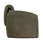Fauteuil d'appoint rembourré Jofran Dolce Mid-Century Modern à angle incurvé