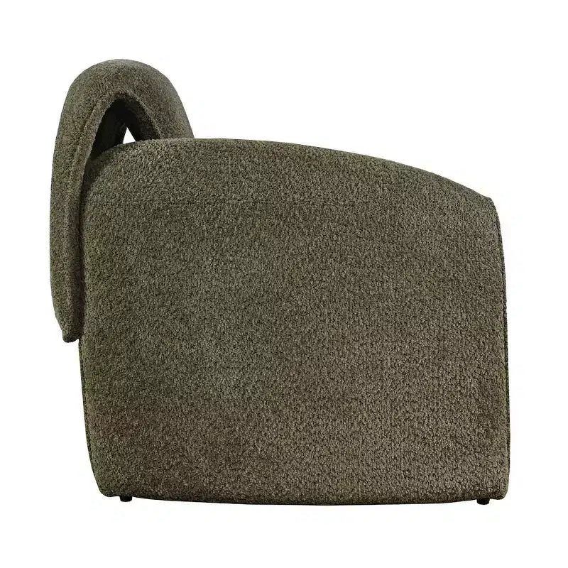 Fauteuil d'appoint rembourré Jofran Dolce Mid-Century Modern à angle incurvé