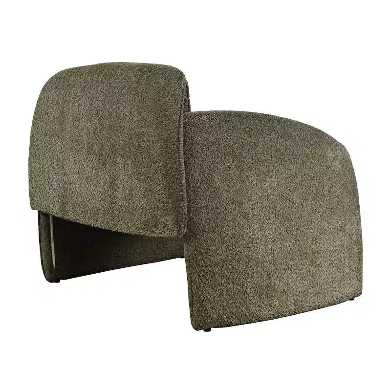 Fauteuil d'appoint rembourré Jofran Dolce Mid-Century Modern à angle incurvé