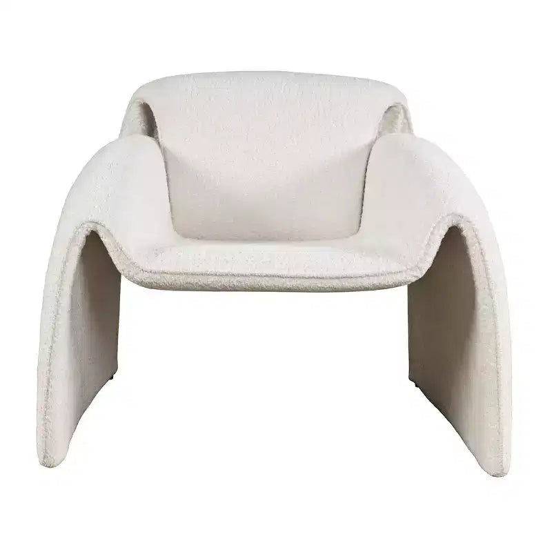 Fauteuil d'appoint rembourré Jofran Dolce Mid-Century Modern à angle incurvé