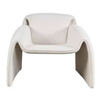 Fauteuil d'appoint rembourré Jofran Dolce Mid-Century Modern à angle incurvé