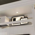 Meuble TV Famapy Blanc Grand Meuble de Rangement avec Armoires et Spots LED pour Salon