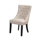 Chaises d'appoint rembourrées Prairie, lin crème (lot de 2 chaises)