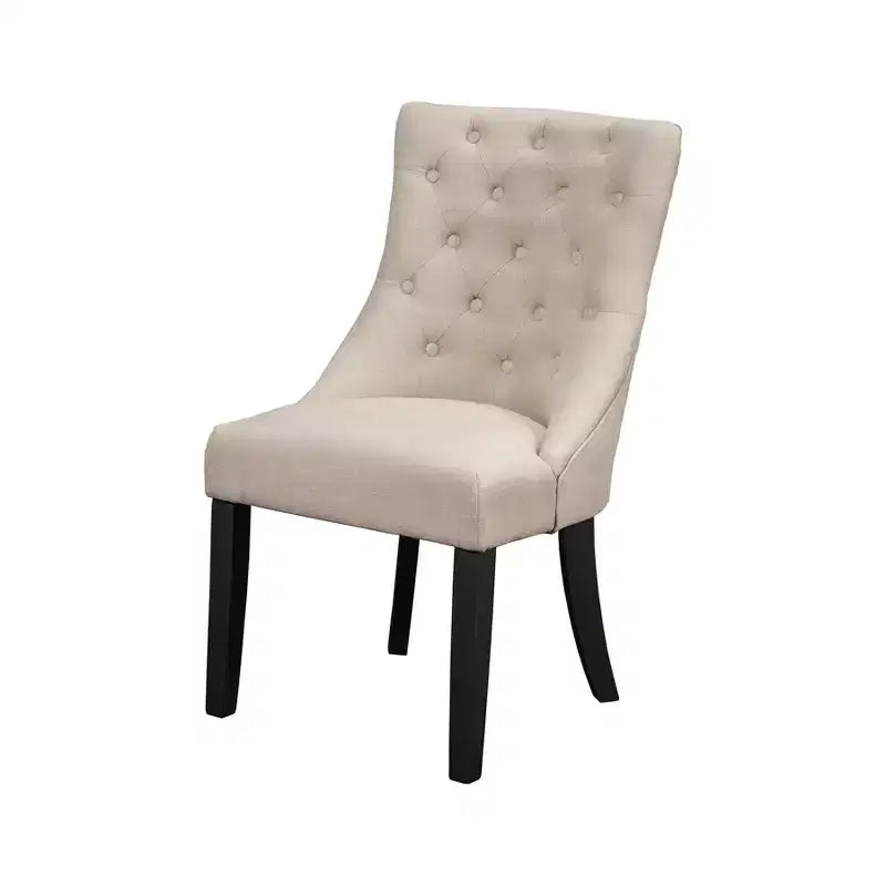Chaises d'appoint rembourrées Prairie, lin crème (lot de 2 chaises)