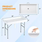 Table d'extérieur rectangulaire en PEHD Karl Home, blanche