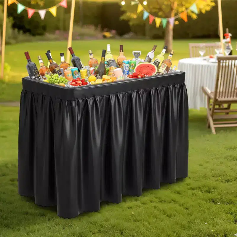 Karl Home White Rectangular HDPE Outdoor Table
