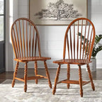 Lifestorey Lot de 2 grandes chaises de salle à manger Windsor Kingsley Farmhouse