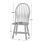 Lifestorey Lot de 2 grandes chaises de salle à manger Windsor Kingsley Farmhouse