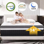 Clearance Mattress Queen Medium 14 in. Bed-in-a-Box White