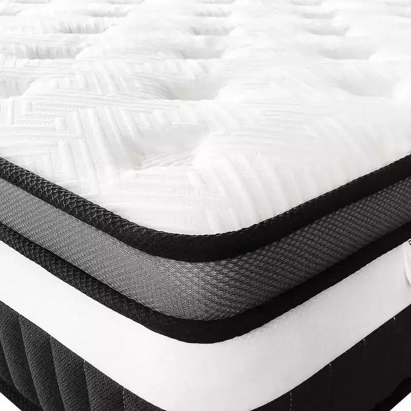 Matelas Liquidation Queen Grandeur Médium 14 po. Lit dans une boîte Blanc