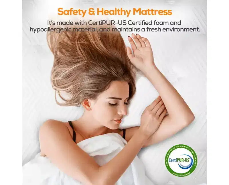 Matelas Liquidation Queen Grandeur Médium 14 po. Lit dans une boîte Blanc