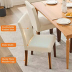 Lot de 2 chaises de salle à manger Parsons capitonnées, chaises de cuisine en tissu rembourrées avec sièges rembourrés et pieds en bois, meubles de cuisine de salon