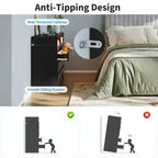 Commode moderne à 6 tiroirs avec station de charge, lumières LED et prise de courant, organisateur de commode pour chambre à coucher, salon, entrée
