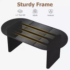 Bureau exécutif ovale, grand bureau d'ordinateur de style ferme pour bureau à domicile, poste de travail en bois pour ordinateur portable, table d'étude et d'écriture