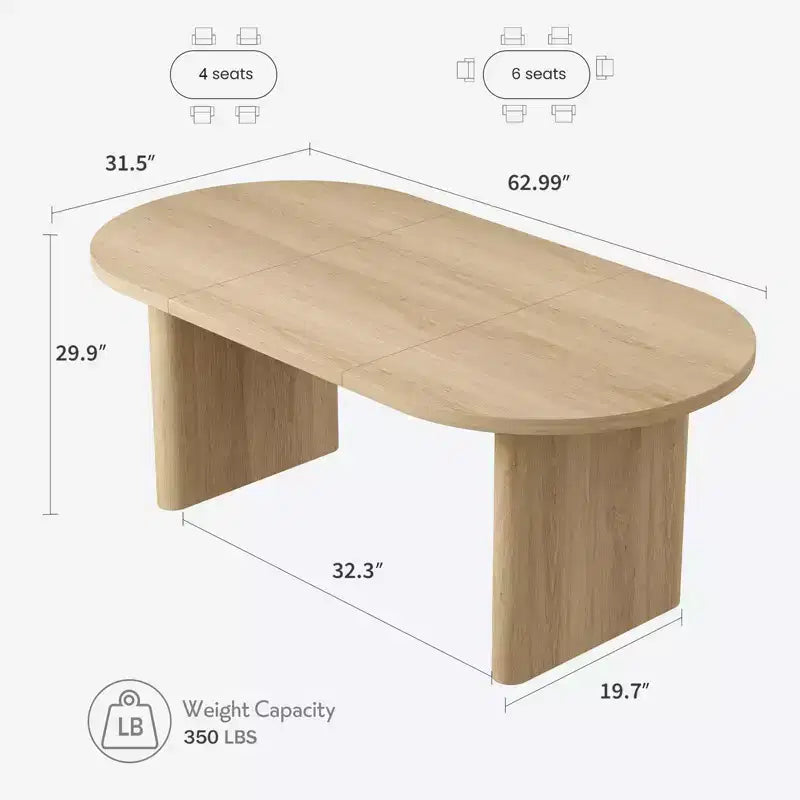 Bureau exécutif ovale, grand bureau d'ordinateur de style ferme pour bureau à domicile, poste de travail en bois pour ordinateur portable, table d'étude et d'écriture