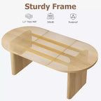 Bureau exécutif ovale, grand bureau d'ordinateur de style ferme pour bureau à domicile, poste de travail en bois pour ordinateur portable, table d'étude et d'écriture