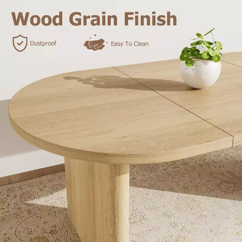 Bureau exécutif ovale, grand bureau d'ordinateur de style ferme pour bureau à domicile, poste de travail en bois pour ordinateur portable, table d'étude et d'écriture