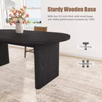 Bureau exécutif ovale, grand bureau d'ordinateur de style ferme pour bureau à domicile, poste de travail en bois pour ordinateur portable, table d'étude et d'écriture