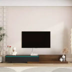 Meuble TV GDFStudio Ramsey extensible avec rangement et éclairage LED
