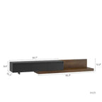 Meuble TV GDFStudio Ramsey extensible avec rangement et éclairage LED