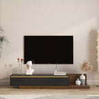 Meuble TV GDFStudio Ramsey extensible avec rangement et éclairage LED