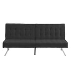 Canapé-lit futon convertible en tissu FurnitureR, canapé-lit moderne réglable avec coussin capitonné, petit canapé-lit d'appoint pour salon
