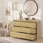 Acekool Commode à 6 tiroirs en rotin de 79 cm de haut, commode moderne pour chambre et salon