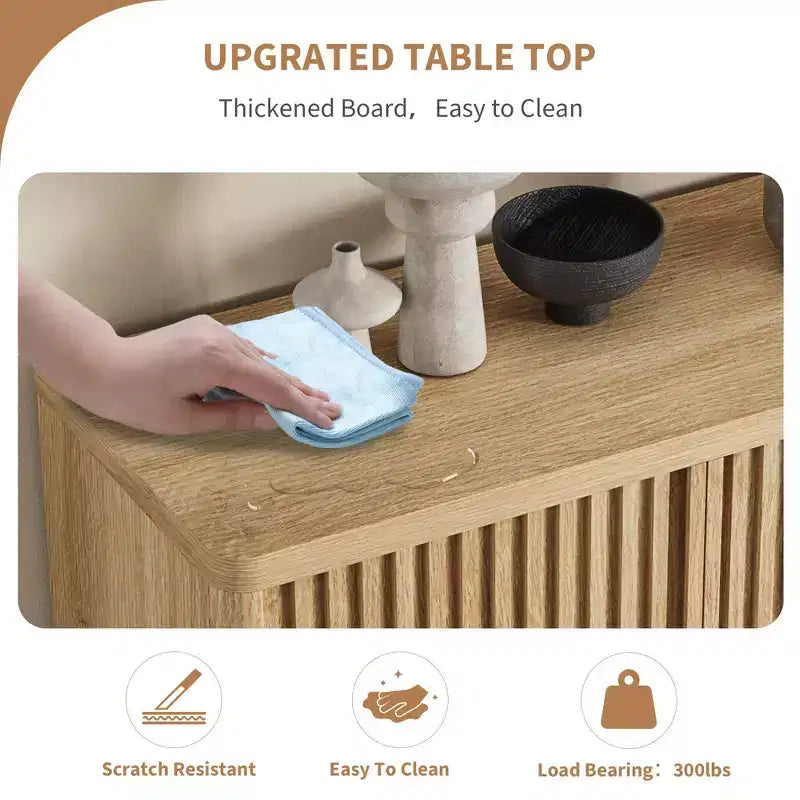 Meuble à chaussures cannelé de 41,5 po – Banc de rangement rustique à 5 niveaux avec étagères réglables pour entrée et couloir