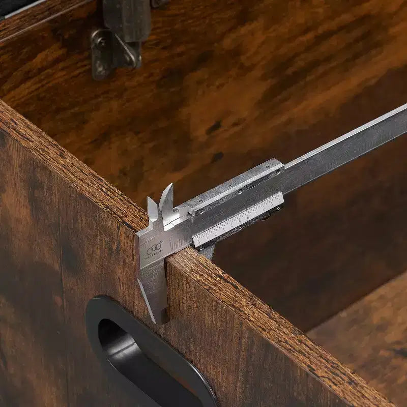 Coffre de rangement en bois avec cadre en métal, banc de rangement à ouverture par le haut avec charnière de sécurité, capacité de 136 kg pour entrée, chambre, salon, couvertures et jouets
