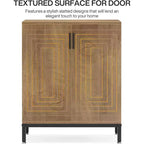 Meuble à chaussures Lantine 5 niveaux avec portes, organisateur de rangement de chaussures d'entrée pour 20 paires avec étagères, porte-chaussures pour placard, salon (marron clair)