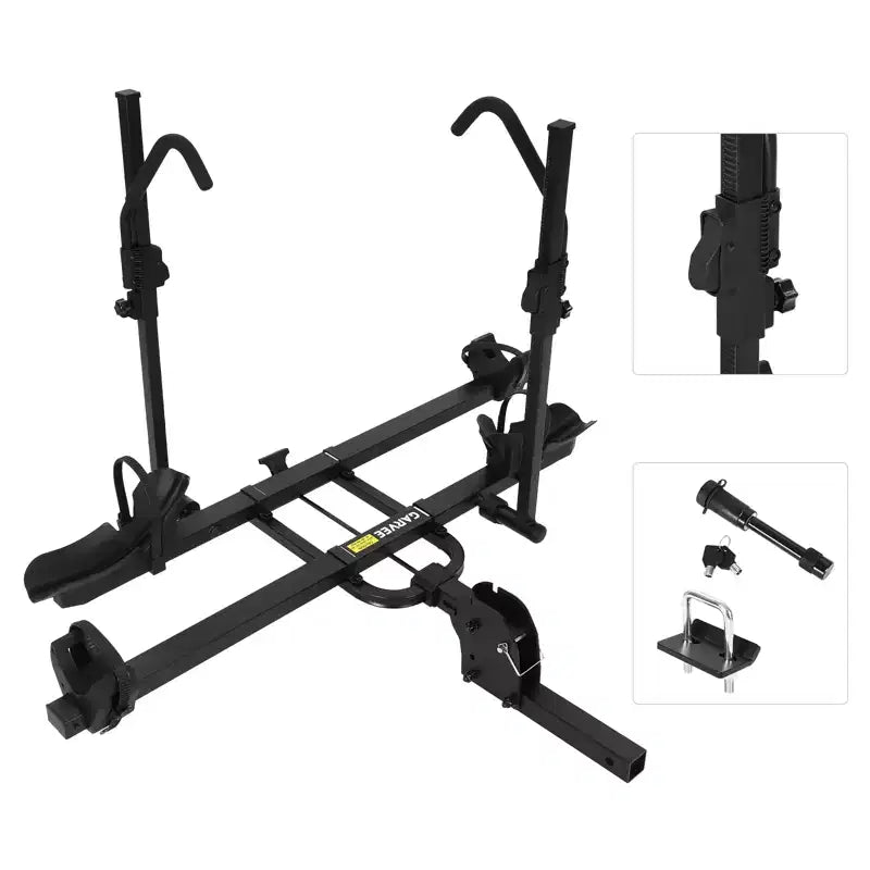 Hitch Mount Bike Rack for Ebikes, 200lbs Capacity 2-Bike Carrier with Tilt & Fold, Fits 2 Inch Receiver, Up to 5 Fat Tire, Bike Racks for Car Trucks