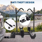 Porte-vélos d'attelage pour vélos électriques, capacité de 90 kg pour 2 vélos avec fonctions d'inclinaison et de pliage, compatible avec récepteur d'attelage de 5 cm, jusqu'à 5 pneus larges, porte-vélos pour voitures et camions.