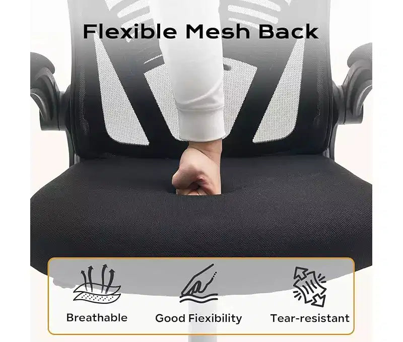 Chaise de bureau ergonomique à dossier haut en maille avec accoudoirs relevables, appui-tête, roulettes, capacité de 136 kg, chaise de bureau exécutive pivotante