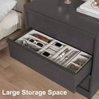 Commode moderne à 4 tiroirs pour chambre à coucher, grand rangement et design anti-basculement, petite table de chevet moderne, pour salon, chambre d'enfant, entrée