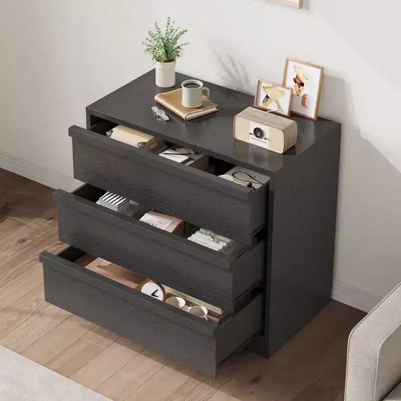 Commode moderne à 4 tiroirs pour chambre à coucher, grand rangement et design anti-basculement, petite table de chevet moderne, pour salon, chambre d'enfant, entrée