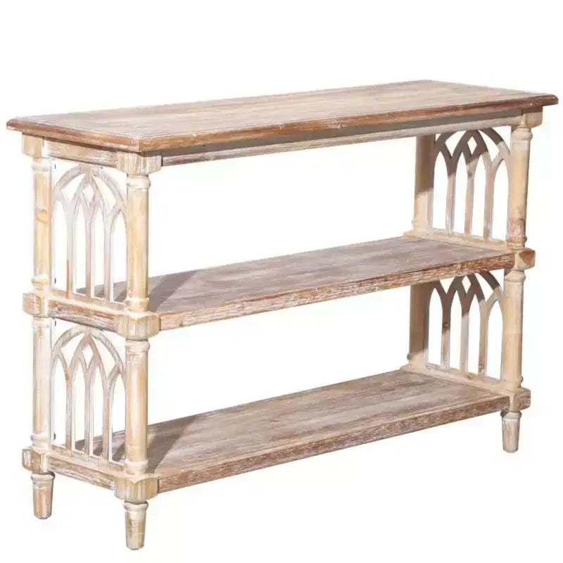 Console GDFStudio Arthur de style gothique rustique à 3 niveaux