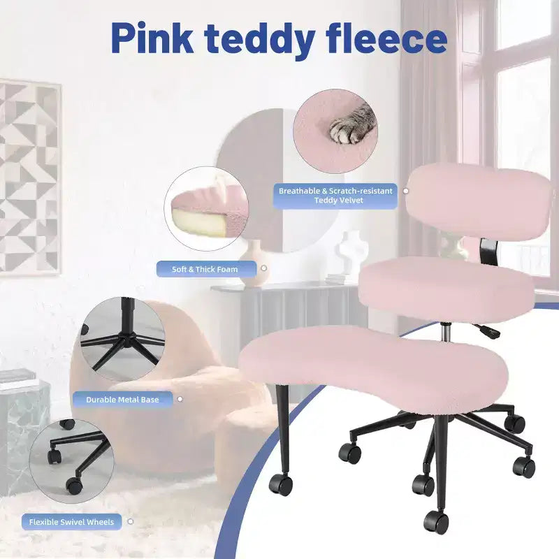 Chaise de méditation et de bureau ergonomique JIONJOY pour s'asseoir en tailleur - Pivotante à 360°, hauteur réglable, assise multiposition