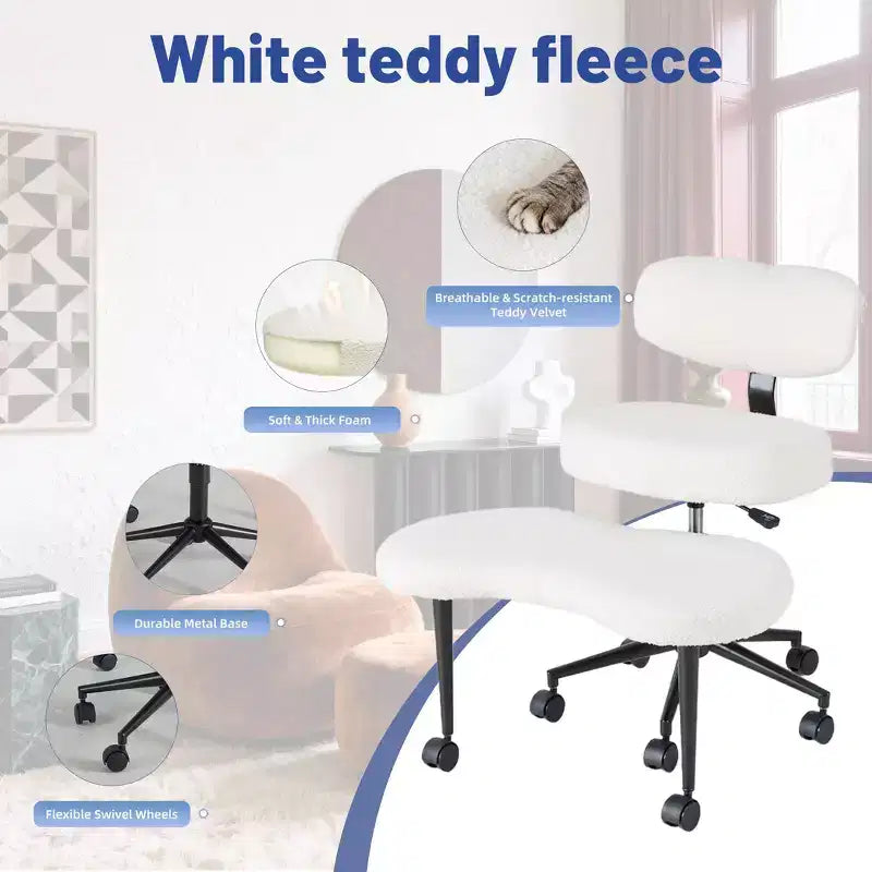 Chaise de méditation et de bureau ergonomique JIONJOY pour s'asseoir en tailleur - Pivotante à 360°, hauteur réglable, assise multiposition