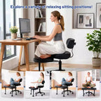 Chaise de méditation et de bureau ergonomique JIONJOY pour s'asseoir en tailleur - Pivotante à 360°, hauteur réglable, assise multiposition