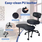 Chaise de méditation et de bureau ergonomique JIONJOY pour s'asseoir en tailleur - Pivotante à 360°, hauteur réglable, assise multiposition