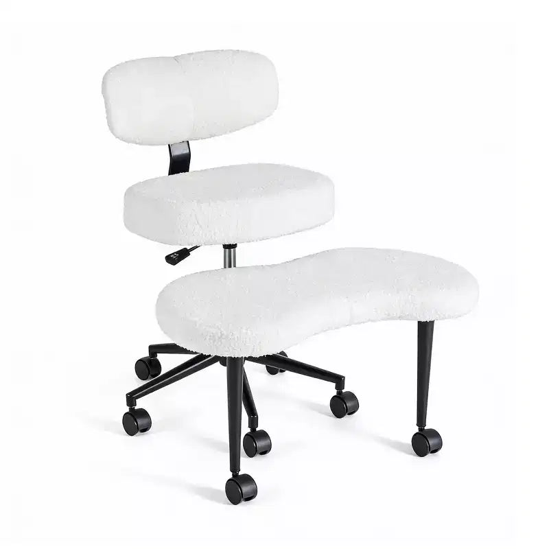 Chaise de méditation et de bureau ergonomique JIONJOY pour s'asseoir en tailleur - Pivotante à 360°, hauteur réglable, assise multiposition