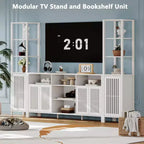 Meuble TV de Ferme avec Étagères, Meuble TV pour Téléviseurs de 70 Pouces, Étagères Réglables, Rangement, pour Salon, Chambre à Coucher